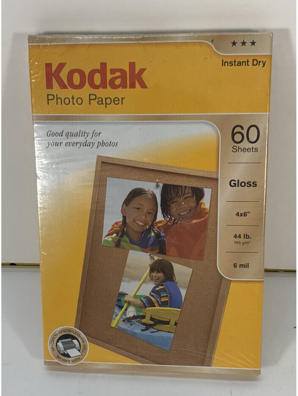 Kodak Printer Photo Paper Instant Dry Gloss 4x6 44 lb 6 Mil New O